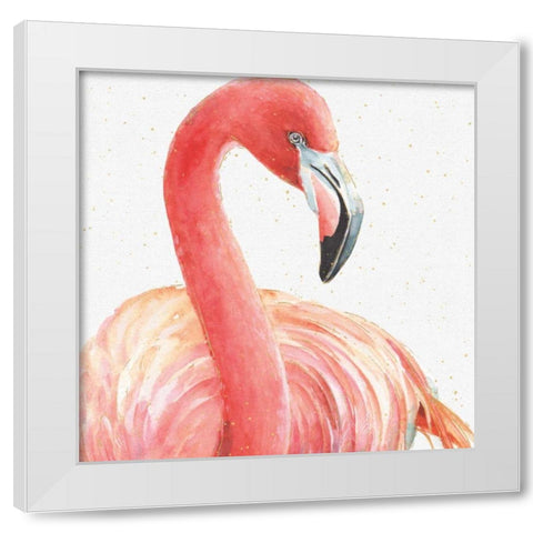 Gracefully Pink II White Modern Wood Framed Art Print by Audit, Lisa