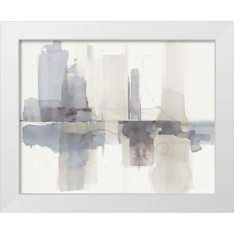 Improvisation II Gray Crop White Modern Wood Framed Art Print by Schick, Mike