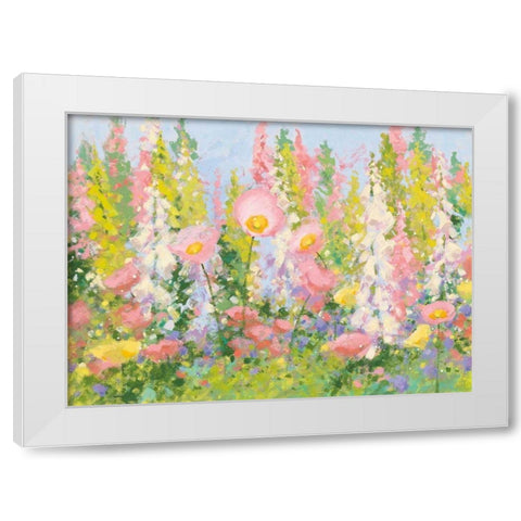 Garden Pastels I Blue Sky White Modern Wood Framed Art Print by Novak, Shirley