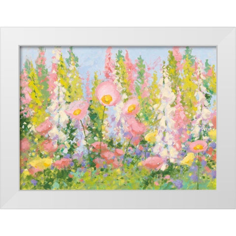Garden Pastels I Blue Sky White Modern Wood Framed Art Print by Novak, Shirley
