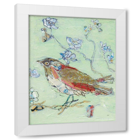 Sea Foam Bird White Modern Wood Framed Art Print by Day, Kellie