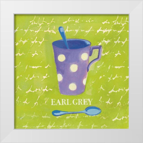 Earl Grey Bright White Modern Wood Framed Art Print by Clark, Michael