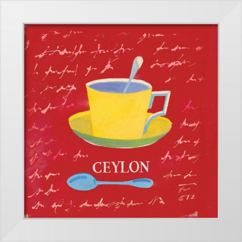 Ceylon Bright White Modern Wood Framed Art Print by Clark, Michael