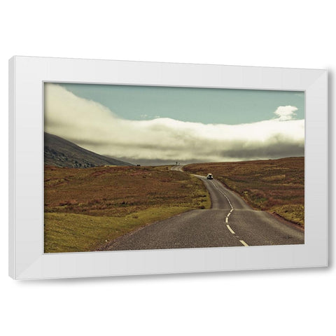 The Open Road Crop White Modern Wood Framed Art Print by Bevan, Keri