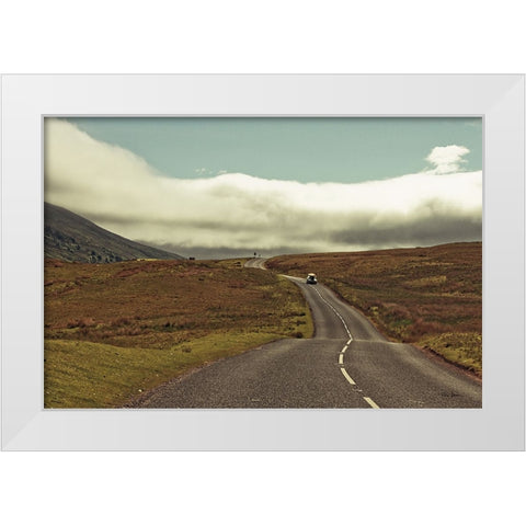 The Open Road Crop White Modern Wood Framed Art Print by Bevan, Keri