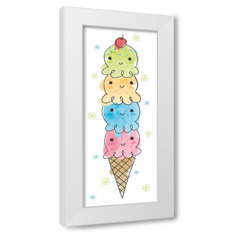My Treat Panel I White Modern Wood Framed Art Print by Hershey, Moira