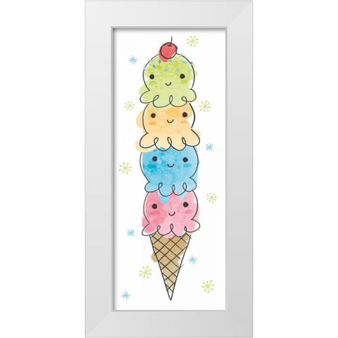 My Treat Panel I White Modern Wood Framed Art Print by Hershey, Moira