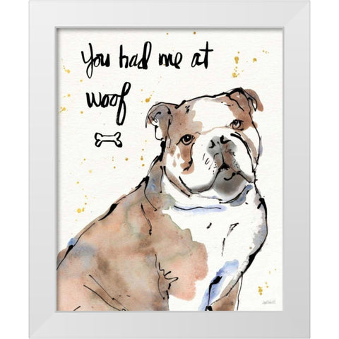 Strike a Paws I White Modern Wood Framed Art Print by Tavoletti, Anne