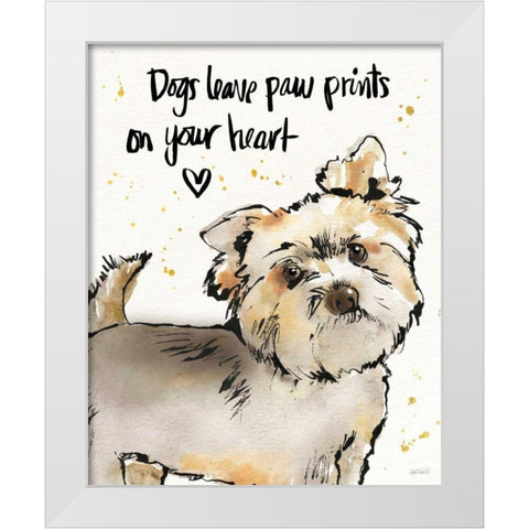 Strike a Paws VII White Modern Wood Framed Art Print by Tavoletti, Anne