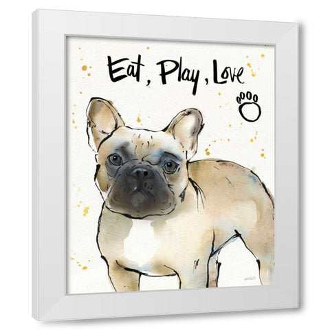 Strike a Paws VII White Modern Wood Framed Art Print by Tavoletti, Anne