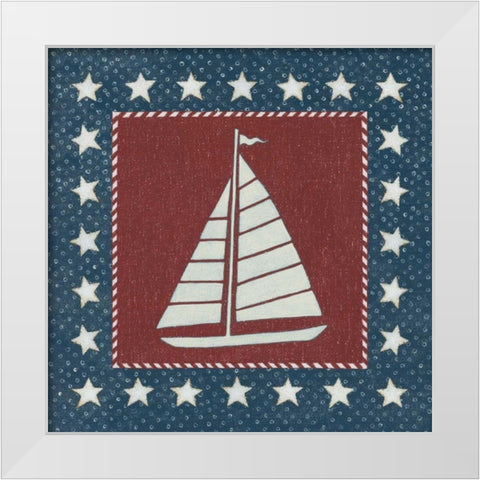 Coastal Americana I White Modern Wood Framed Art Print by Brown, David Carter