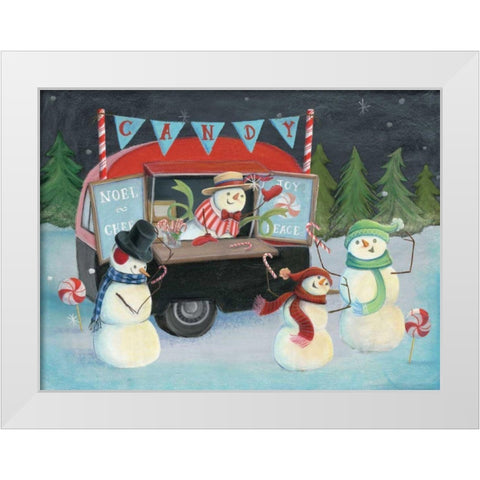 Christmas on Wheels I Light White Modern Wood Framed Art Print by Urban, Mary