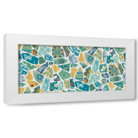 Free Bird Spanish Tiles White Modern Wood Framed Art Print by Brissonnet, Daphne