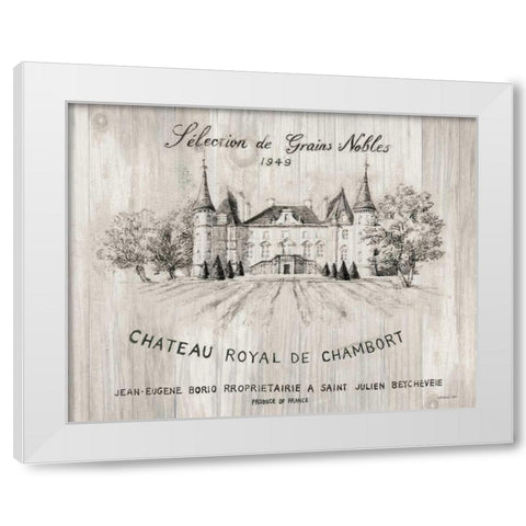 Chateau Chambort on Wood White Modern Wood Framed Art Print by Nai, Danhui