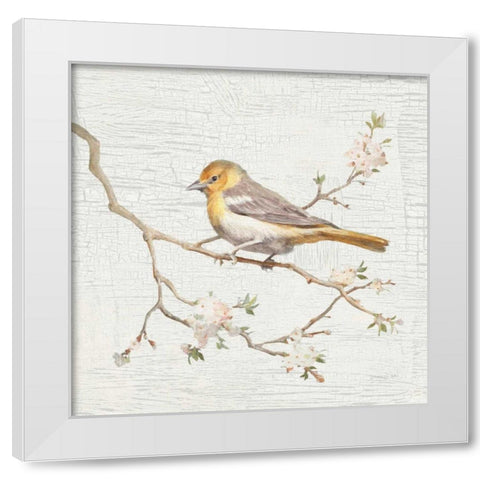 Northern Oriole Vintage White Modern Wood Framed Art Print by Nai, Danhui