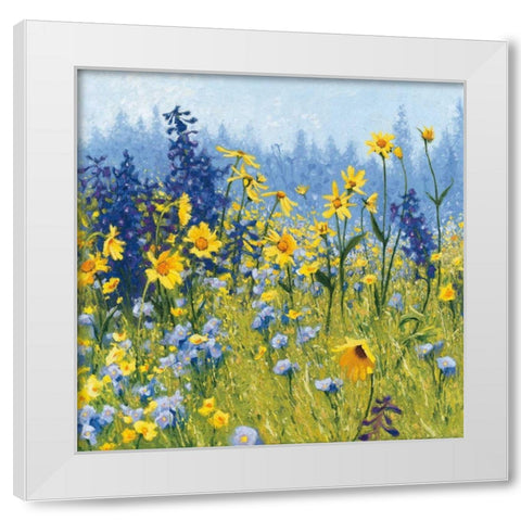 Joyful in July III White Modern Wood Framed Art Print by Novak, Shirley