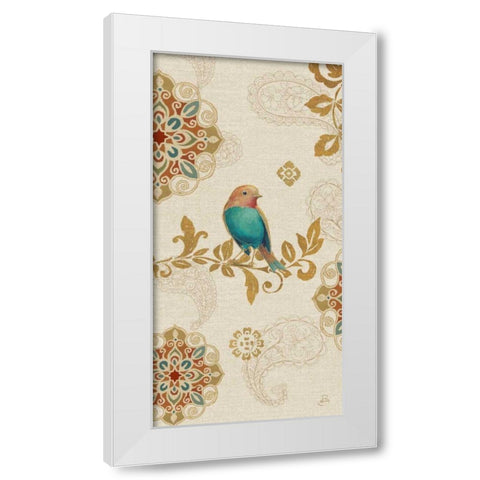 Bird Rainbow Blue Panel White Modern Wood Framed Art Print by Brissonnet, Daphne