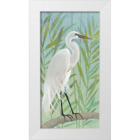 Egret by the Shore I White Modern Wood Framed Art Print by Lovell, Kathrine