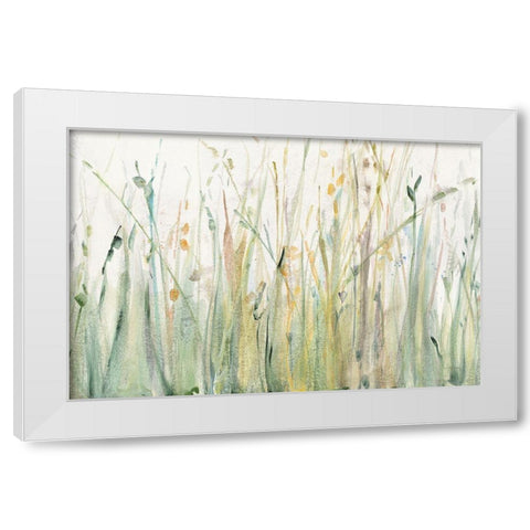 Spring Grasses I White Modern Wood Framed Art Print by Tillmon, Avery