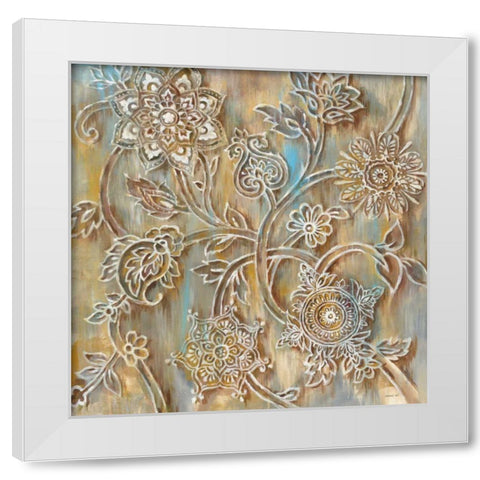 Henna Crop White Modern Wood Framed Art Print by Nai, Danhui