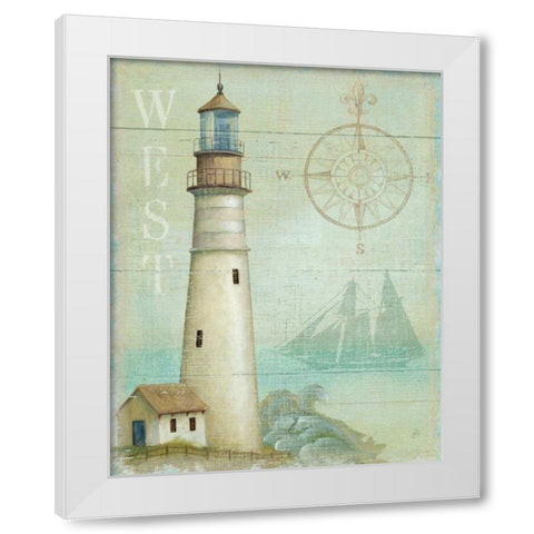 West Coastal Light White Modern Wood Framed Art Print by Brissonnet, Daphne