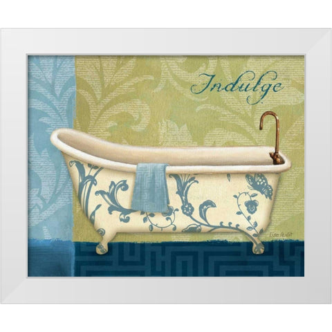 Blue Botanical Bath I White Modern Wood Framed Art Print by Audit, Lisa