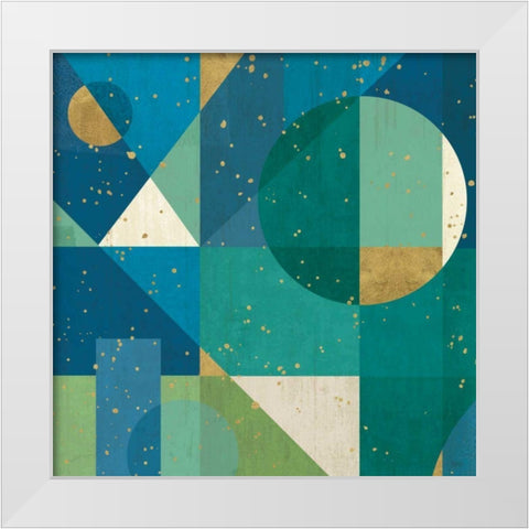 Geo Contour II White Modern Wood Framed Art Print by Charron, Veronique