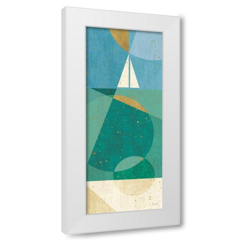 Seascape II White Modern Wood Framed Art Print by Charron, Veronique