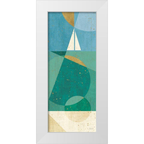 Seascape II White Modern Wood Framed Art Print by Charron, Veronique