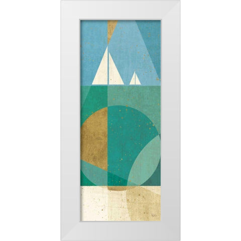 Seascape III White Modern Wood Framed Art Print by Charron, Veronique