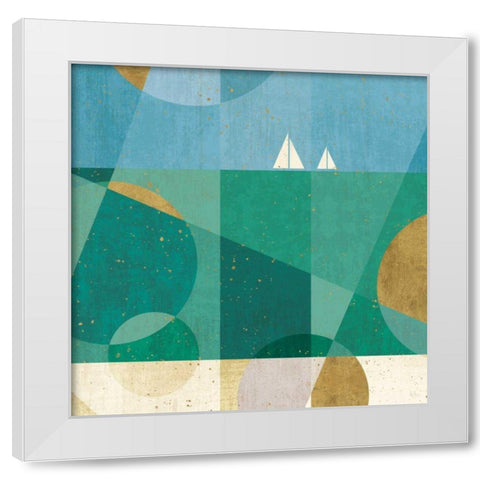 Seascape IV White Modern Wood Framed Art Print by Charron, Veronique