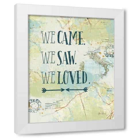 Map Sentiments III White Modern Wood Framed Art Print by Pertiet, Katie