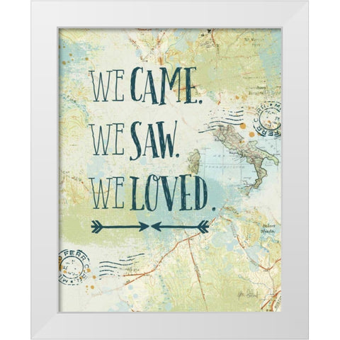 Map Sentiments III White Modern Wood Framed Art Print by Pertiet, Katie