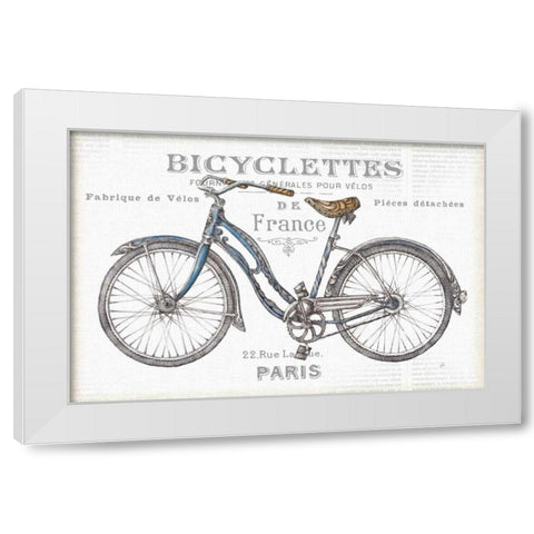 Bicycles II White Modern Wood Framed Art Print by Brissonnet, Daphne