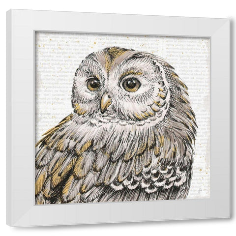 Beautiful Owls I White Modern Wood Framed Art Print by Brissonnet, Daphne