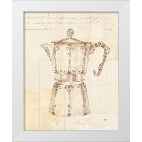 Authentic Coffee III White Modern Wood Framed Art Print by Brissonnet, Daphne