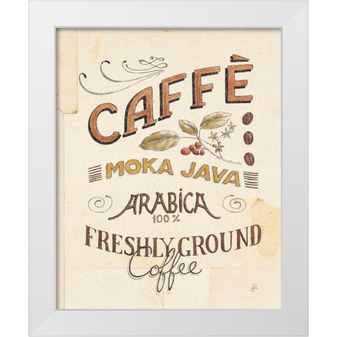 Authentic Coffee VII White Modern Wood Framed Art Print by Brissonnet, Daphne