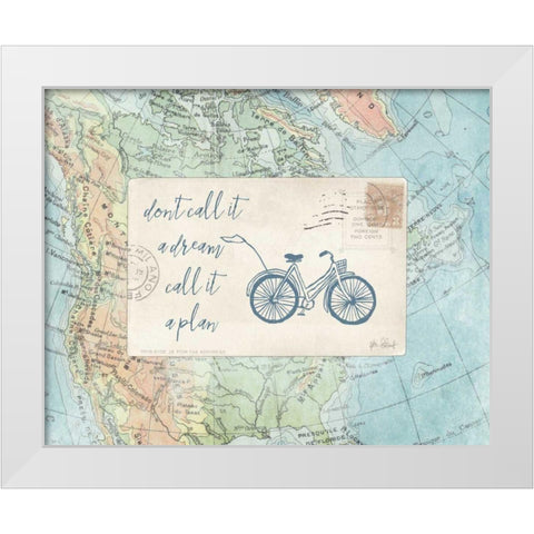 Travel Posts I White Modern Wood Framed Art Print by Pertiet, Katie