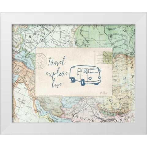 Travel Posts II White Modern Wood Framed Art Print by Pertiet, Katie