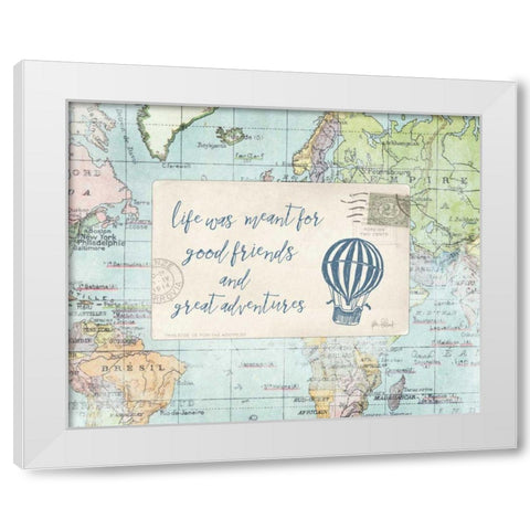 Travel Posts III White Modern Wood Framed Art Print by Pertiet, Katie