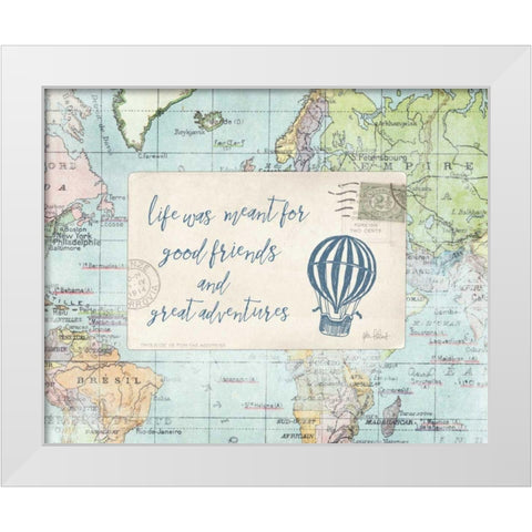 Travel Posts III White Modern Wood Framed Art Print by Pertiet, Katie