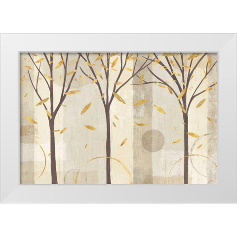 Watercolor Forest Gold II White Modern Wood Framed Art Print by Charron, Veronique