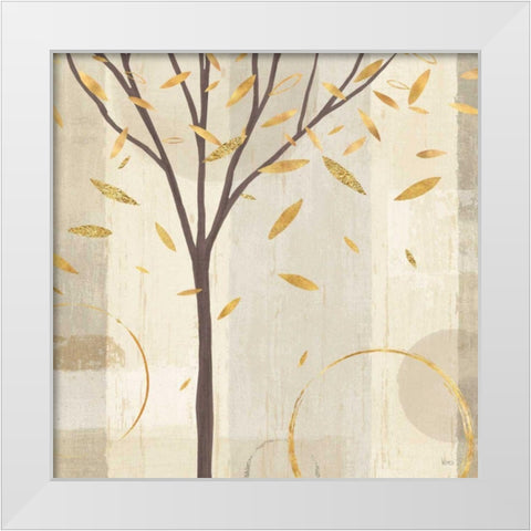 Watercolor Forest Gold IV White Modern Wood Framed Art Print by Charron, Veronique