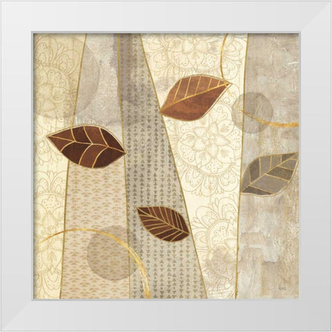 Bohemian Leaves II Neutral White Modern Wood Framed Art Print by Charron, Veronique