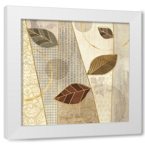 Bohemian Leaves III Neutral White Modern Wood Framed Art Print by Charron, Veronique