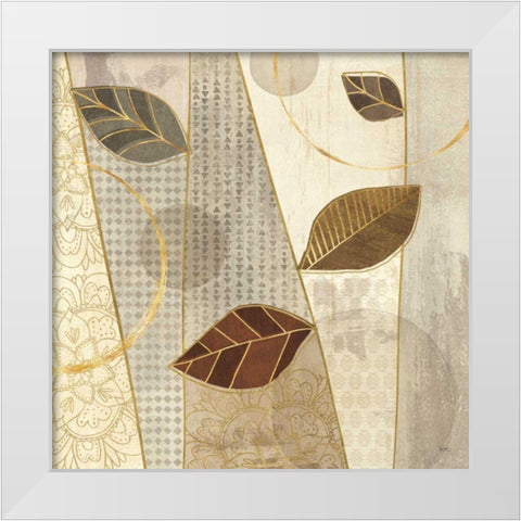 Bohemian Leaves III Neutral White Modern Wood Framed Art Print by Charron, Veronique