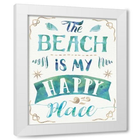 Love and the Beach II White Modern Wood Framed Art Print by Aiken, Jess
