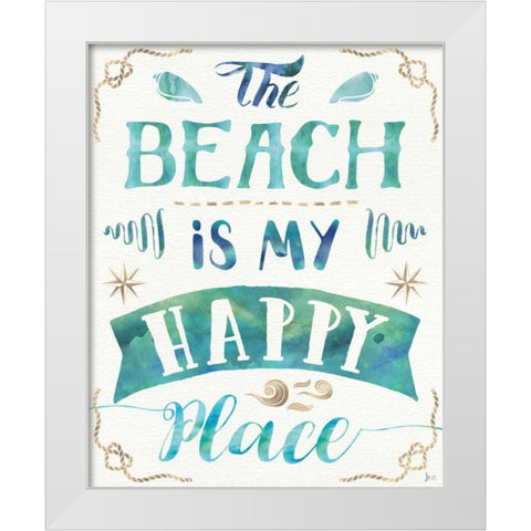 Love and the Beach II White Modern Wood Framed Art Print by Aiken, Jess