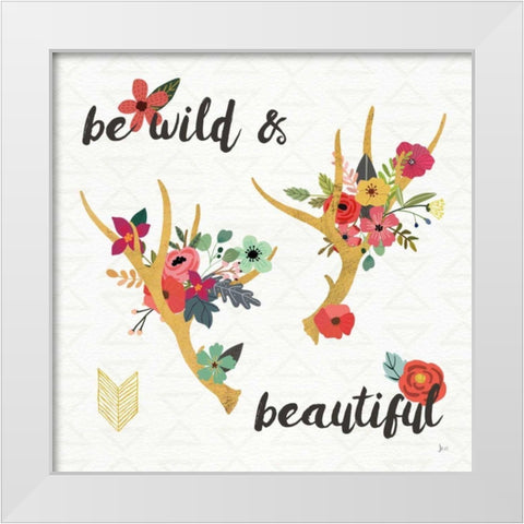 Boho Beauty I White Modern Wood Framed Art Print by Aiken, Jess