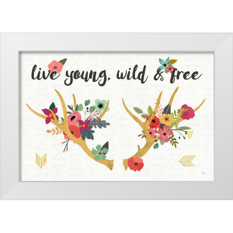 Boho Beauty III White Modern Wood Framed Art Print by Aiken, Jess